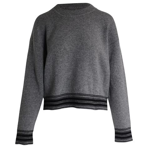 maglione strappato a righe dior|Christian Dior J'Adior 8 Maglione Boxy in Cashmere Grigio.